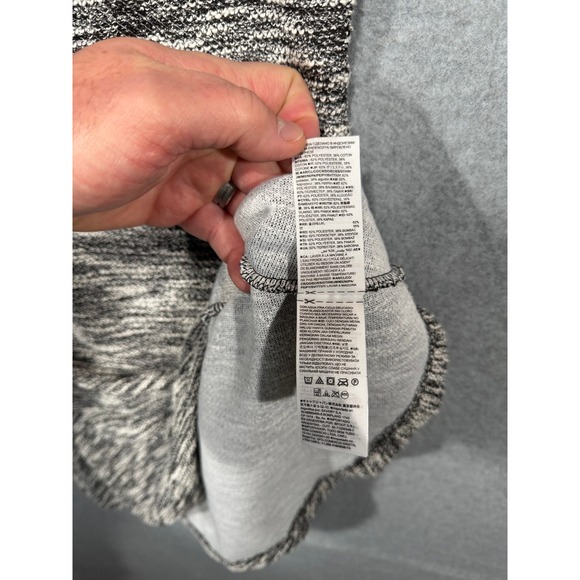 GAP Tweed Fit & Flare Dress Sleeveless Ruffle Hem Black White Size 12 - Picture 4 of 13